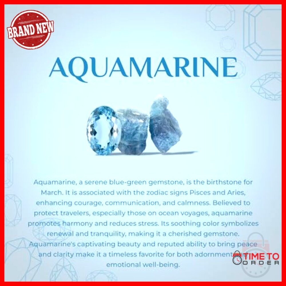 Sterling Silver Stackable Ring With Raw Aquamarin… - image 5